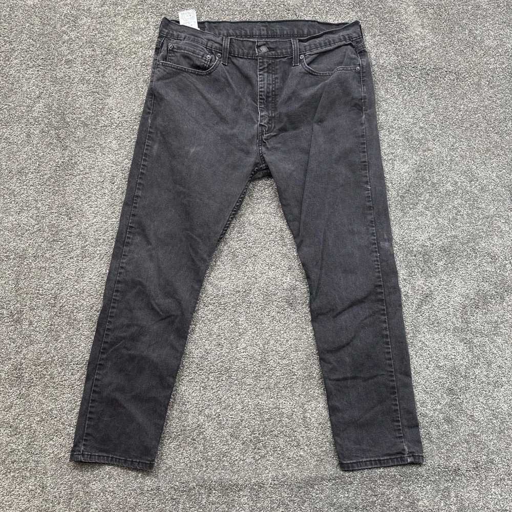 Levis 512 Mens Jeans 38x30 Straight Leg Black Denim Soft Stretch Pants